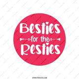 Besties Resties Pocket Mirror, Cute Friend Gift, Best Friend Present, Funny Friendship Compact Mirror, BFF Gift Idea, Fun Unique - Tawshia