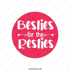Besties Resties Pocket Mirror, Cute Friend Gift, Best Friend Present, Funny Friendship Compact Mirror, BFF Gift Idea, Fun Unique - Tawshia