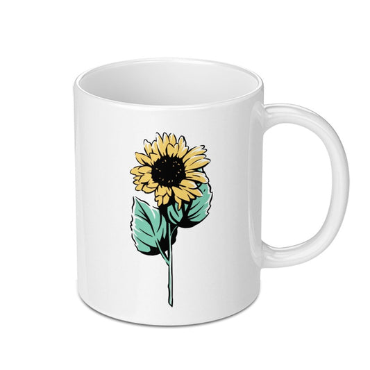 Sunflower Mug, Floral Mug, Flower Mug, Nature Mug, Garden Mug, Unique Mug, Coffee Mug, Tea Mug, Gift Mug, Aesthetic Mug - Tawshia