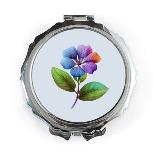 Floral Pocket Mirror, Watercolor Flower Design, Pretty Makeup Mirror, Colorful Bloom Gift, Portable Mirror, Travel Pocket Mirror - Tawshia