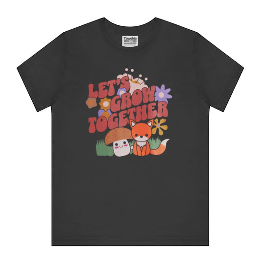 Let's Grow Together Fox and Mushroom Cartoon product