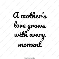 Mother's Love Pillow, Grows With Every Moment Throw Pillow, Mothers Day Gift, Decorative Pillow, Home Decor, Gift for Mom, Quote Pillow - Tawshia