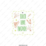 Teach Love Inspire Pocket Mirror, Teacher Gift, Appreciation Gift, Pocket Mirror for Teachers, School Teacher Present, Teacher's Day Gift - Tawshia