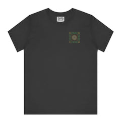 Black Graphic Tee with Intricate Square Design product type