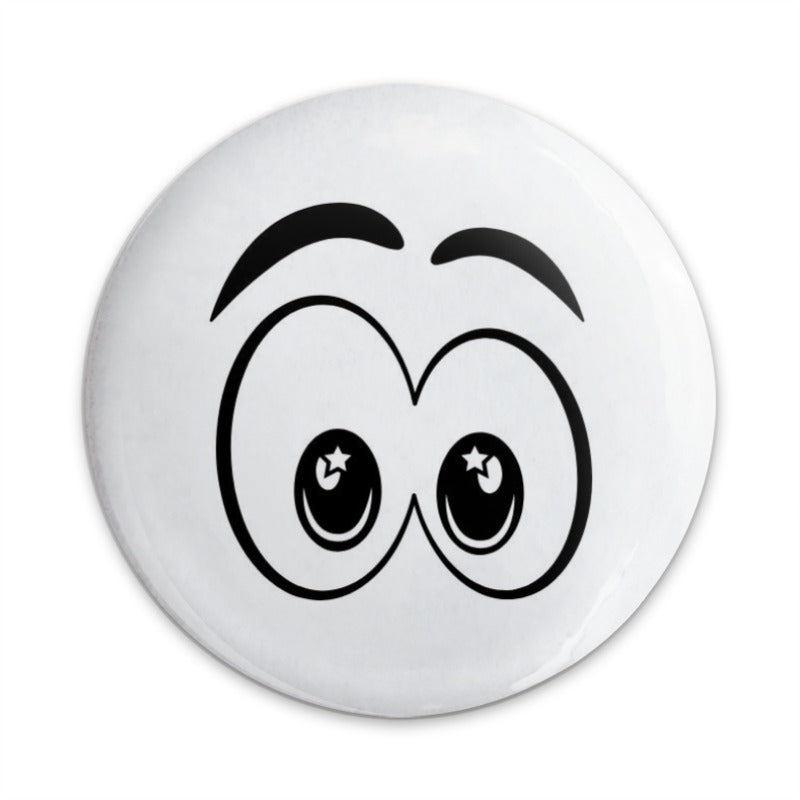 Cartoon Eyes Pinback Button, Googly Eyes Button, Starry Eyes Pin, Funny Face Pin, Cute Eyes Gift, Expressive Eyes Button, Party Favor - Tawshia