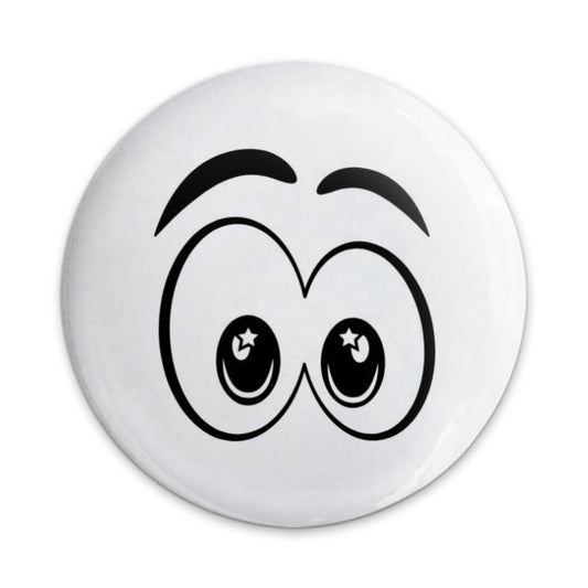 Cartoon Eyes Pinback Button, Googly Eyes Button, Starry Eyes Pin, Funny Face Pin, Cute Eyes Gift, Expressive Eyes Button, Party Favor - Tawshia