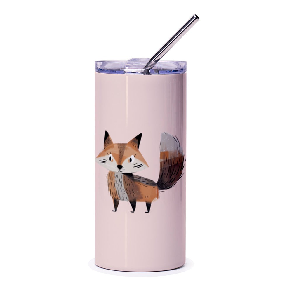Cute Fox Tumbler, Animal Tumbler, Gift for Fox Lover, Unique Tumbler, Travel Mug, Hot or Cold Drink Tumbler, Everyday Use Tumbler - Tawshia