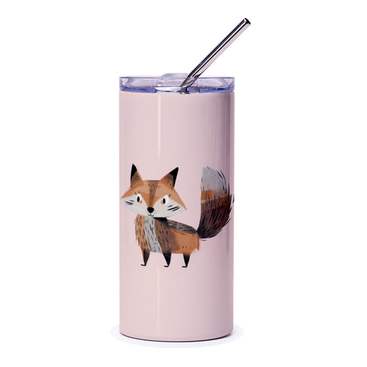 Cute Fox Tumbler, Animal Tumbler, Gift for Fox Lover, Unique Tumbler, Travel Mug, Hot or Cold Drink Tumbler, Everyday Use Tumbler - Tawshia