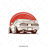 Toyota MR2 Pillow, JDM Car Art Throw Pillow, Automotive Enthusiast Decor, Japanese Rising Sun Pillow, Car Lover Gift, Car Decor - Tawshia