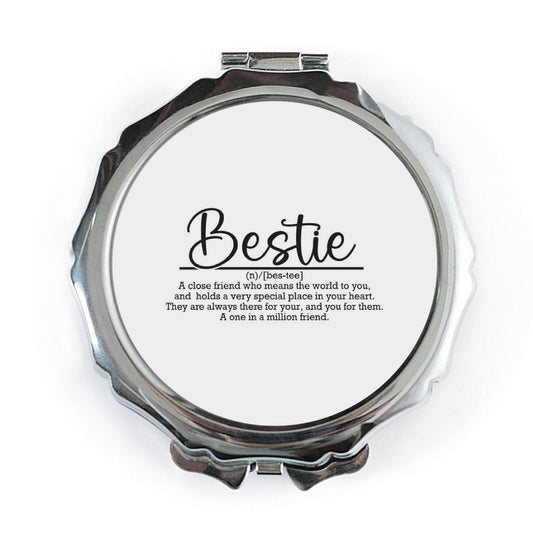 Bestie Pocket Mirror, Friend Definition, Close Friend Gift, Friendship Mirror, Best Friends Forever, BFF Gift, Personalized Mirror - Tawshia