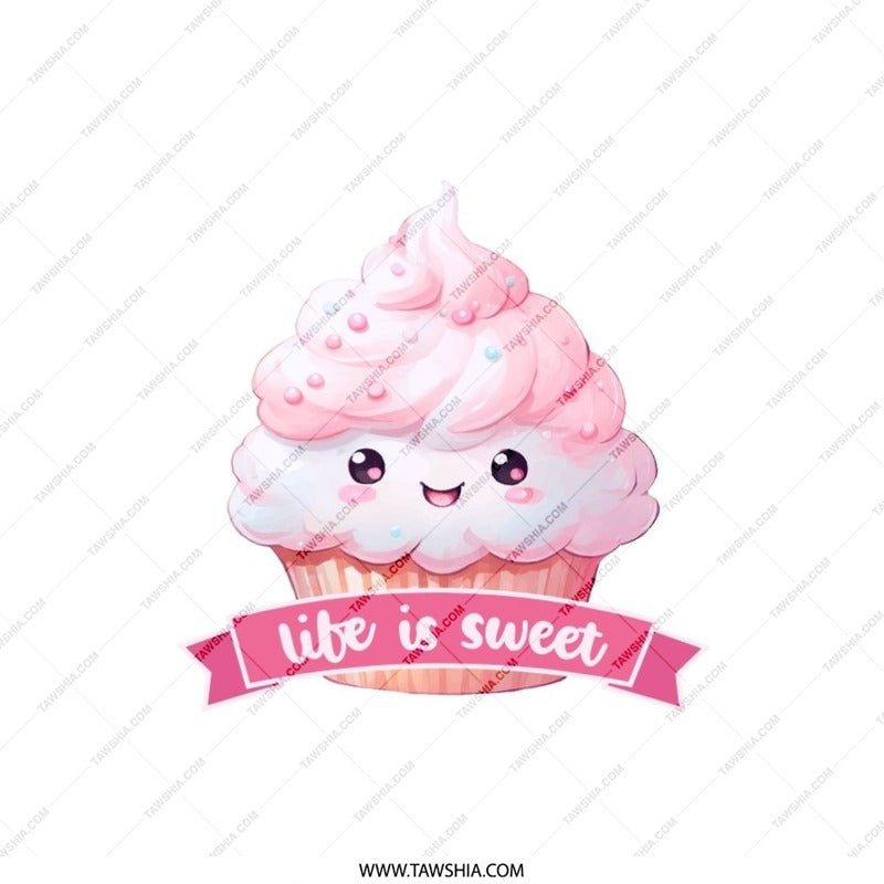 Cute Cupcake Pillow, Sweet Life Decor, Foodie Pillow, Kawaii Home Decor, Dessert Throw Pillow, Baking Lover Gift, Unique Pillows - Tawshia