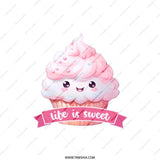 Cute Cupcake Pillow, Sweet Life Decor, Foodie Pillow, Kawaii Home Decor, Dessert Throw Pillow, Baking Lover Gift, Unique Pillows - Tawshia