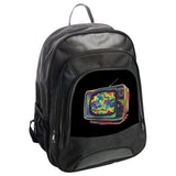 Psychedelic TV Backpack, Retro Television Art, Trippy Design, Colorful Backpack, Unique Art Backpack, Trendy Backpack - Tawshia