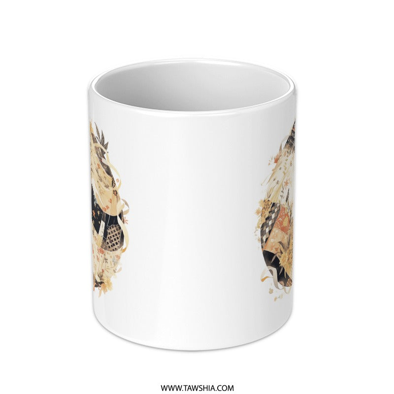 Vintage Geisha Art Mug, Japanese Culture Coffee Mug, Aesthetic Asian Design Cup, Unique Oriental Tea Mug, Gift For Her, Stylish Ceramic Mug - Tawshia