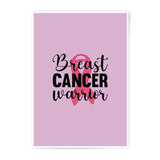 Breast Cancer Warrior Photographic Print, Awareness Ribbon Art, Pink Wall Decor, Inspirational Gift, Survivor Support, Hope Poster - Tawshia