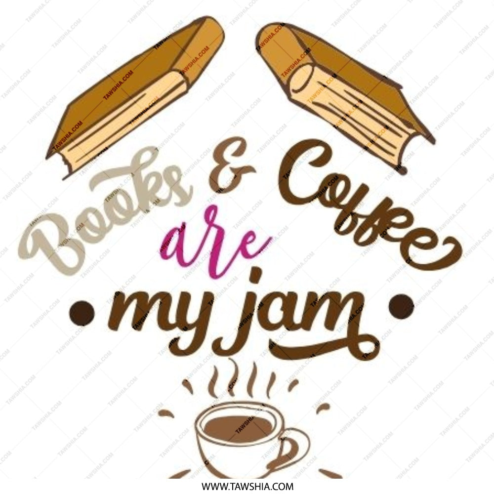 Books and Coffee My Jam Pinback Button, Book Lover, Coffee Lover Pin, Reader Gift, Caffeine Addict, Bookish Gift, Enamel Pin - Tawshia
