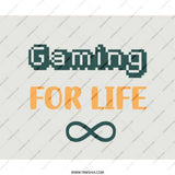 Gaming For Life Mouse Pad, Gamer Gift Idea, Computer Accessory, Infinity Symbol, Retro Pixel Art, Video Game Lover, Desk Decor - Tawshia