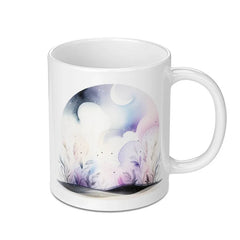 Celestial Watercolor Mug, Moon and Stars Coffee Cup, Dreamy Night Sky, Unique Gift Idea, Whimsical Drinkware - Tawshia