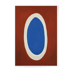 Abstract Art Photographic Prints, Minimalist Wall Decor, Blue Oval Art Print, Contemporary Fine Art, Red and Blue Artwork, Home Decor - Tawshia