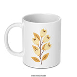 Floral Mug, Botanical Art Mug, Flower Lover Gift Mug, Decorative Coffee Cup, Tea Mug, Unique Design Mug, Spring Mug, Nature Inspired Mug - Tawshia