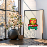Just Five More Minutes Wall Art, Gamer Gift, Video Game Room Decor, Gaming Poster, Funny Teen Boy Gift, Play Station Art, Wall Decor - Tawshia