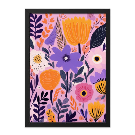Floral Wall Art Print, Colorful Flowers Artwork, Botanical Illustration, Modern Home Decor, Vibrant Floral Design - Tawshia