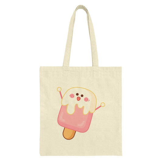 Cute Ice Cream Tote Bag, Kawaii Popsicle Bag, Fun Summer Tote, Unique Design Tote, Gift for Her, Stylish Shopping Bag, Everyday Tote - Tawshia