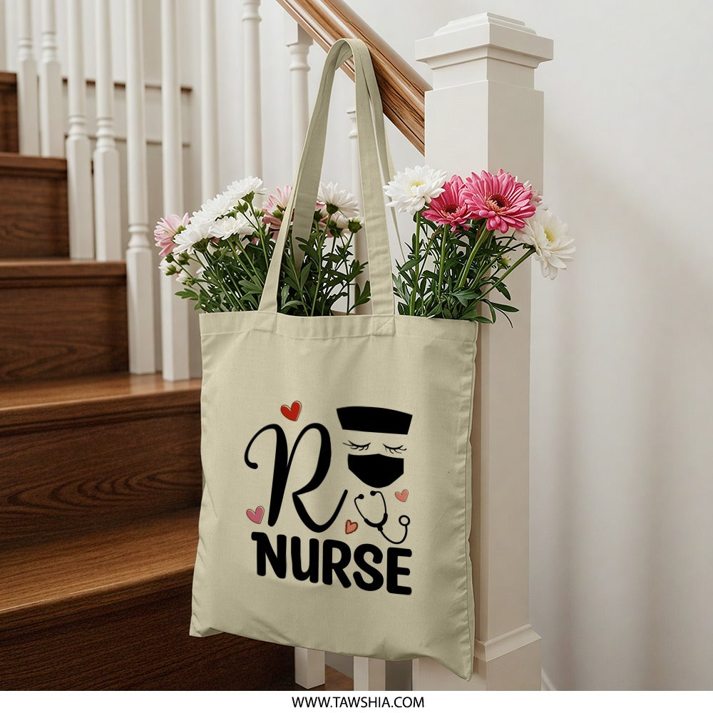 Nurse Tote Bag, RN Tote Bag, Nurse Gift, Medical Tote Bag, Nurse Appreciation Gift, Nursing Student Tote Bag, Gift for Nurse - Tawshia