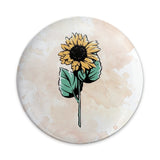 Sunflower Pinback Button, Floral Badge, Botanical Pin, Summer Gift, Garden Lover, Cute Accessory, Flower Power, Nature Inspired Button - Tawshia