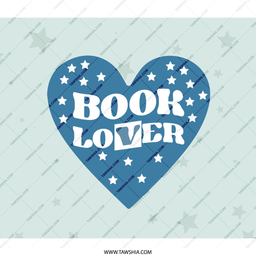 Book Lover BackPack, Reading Enthusiast Bag, Literary Gift, Student BackPack, School Bag, Heart and Stars Design, Everyday Carry Bag - Tawshia