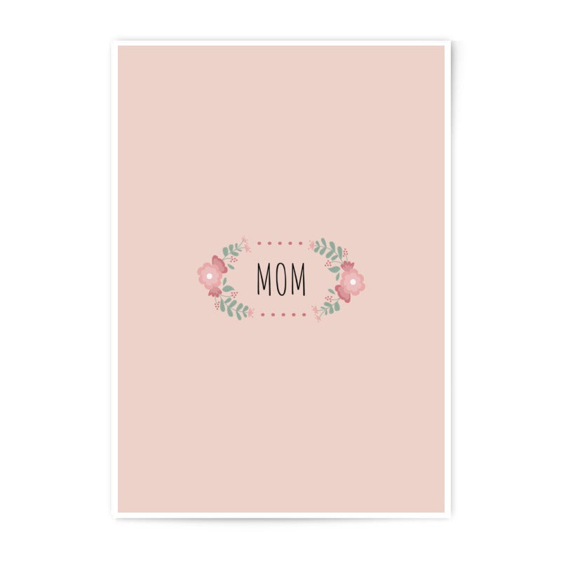 Mom Photographic Print, Floral Mom Art, Mother's Day Gift, Mom Gift Idea, Minimalist Decor, Flower Prints, Wall Art Prints - Tawshia