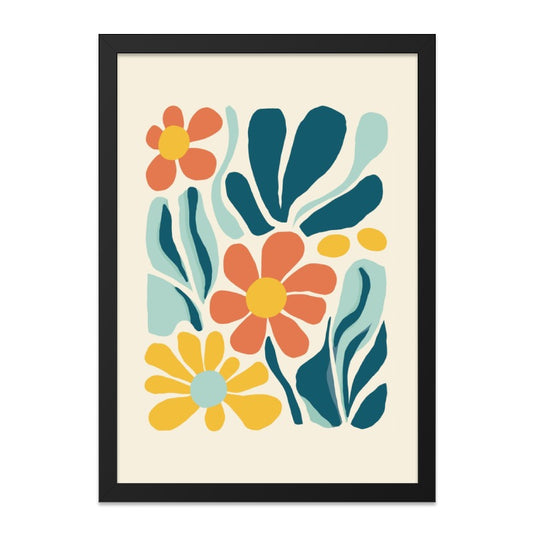 Floral Wall Art, Abstract Flower Print, Botanical Illustration, Colorful Home Decor, Modern Art Print - Tawshia