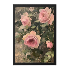 Pink Roses Wall Art, Floral Print, Botanical Wall Decor, Flower Painting, Elegant Home Decor, Romantic Gift, Anniversary Gift - Tawshia