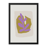 Abstract Plant Wall Art, Modern Botanical Print, Purple Leaf Artwork, Minimalist Home Decor, Unique Wall Decor, Nature Inspired Art - Tawshia