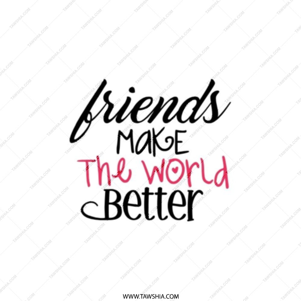 Friends Pocket Mirror, Friendship Gift, Best Friend Gift, Inspirational Quote Mirror, Pocket Makeup Mirror, World Better, Pocket Mirror - Tawshia