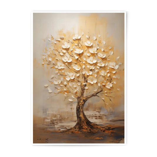 White Blossom Tree Photographic Print, Spring Art, Floral Wall Decor, Botanical Print, Nature Artwork, Tree Art Print, Home Decor - Tawshia