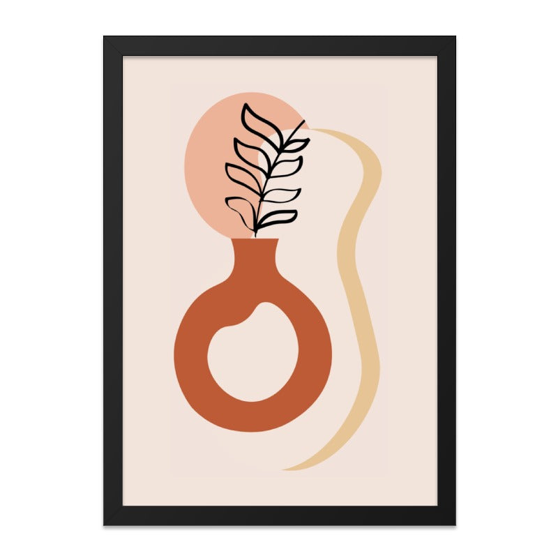 Abstract Vase Wall Art, Minimalist Print, Botanical Wall Decor, Modern Art Print, Home Decor - Tawshia