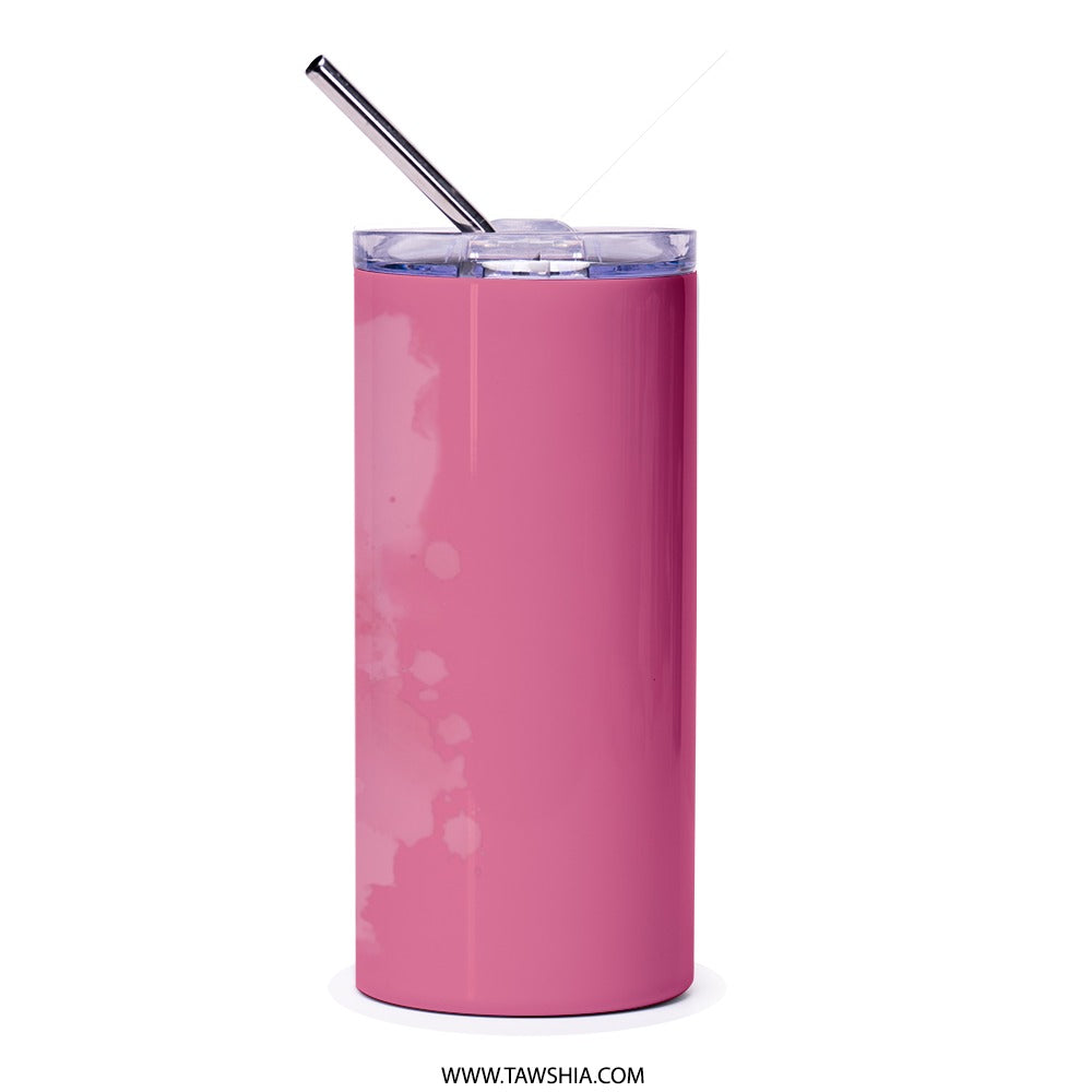 Arabic Script Tumbler, Coffee and Friendship, Perfect Blend Tumbler, Arabic Calligraphy Tumbler, Trendy Pink Tumbler, Unique Gift Idea - Tawshia