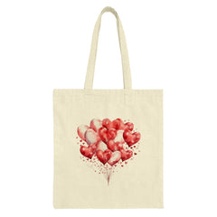 Heart Balloons Tote Bag, Love Gift, Romantic Present, Valentine's Day Shopping Bag, Anniversary Gift, Everyday Carry - Tawshia
