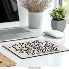 Luckiest Friend Mouse Pad, Cute Friendship Gift, Best Friend Ever Present, Office Desk Decor, Funny Desk Accessory, Appreciation Gift - Tawshia