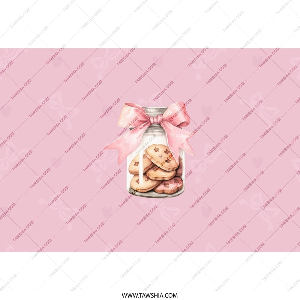 Cookies Jar Tumbler, Bow Tumbler, Cute Tumbler, Pink Tumbler, Drinkware Tumbler, Gift For Her, Custom Tumbler - Tawshia