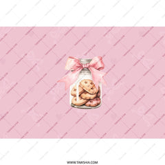 Cookies Jar Tumbler, Bow Tumbler, Cute Tumbler, Pink Tumbler, Drinkware Tumbler, Gift For Her, Custom Tumbler - Tawshia