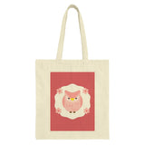 Pink Owl Tote Bag, Cute Bird Gift, Floral Tote, Trendy Owl Design, Stylish Tote Bag, Everyday Bag, Reusable Shopping Bag, Gift Idea - Tawshia