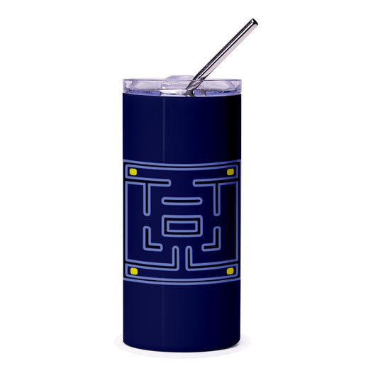 Abstract Maze Tumbler, Geometric Art Travel Mug, Minimalist Design Cup, Modern Art Tumbler, Unique Gift Idea, Stylish Tumbler for Her Him - Tawshia