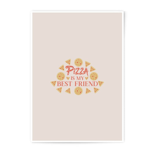 Pizza Best Friend Photographic Prints, Foodie Wall Art, Funny Food Decor, Pizza Lover Gift, Kitchen Prints, Quirky Prints, Home Decor - Tawshia