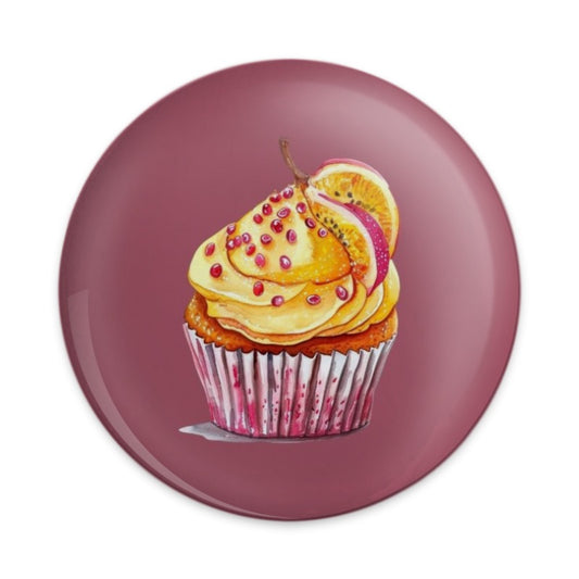 Cupcake Pinback Button, Food Button, Cute Pin, Party Favor, Chef Gift, Baker Gift, Sweet Treat Button, Dessert Button, Yummy Gift - Tawshia