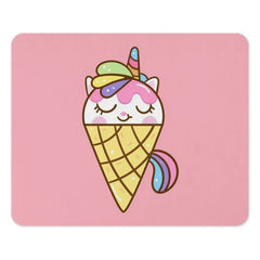 Cute Unicorn Ice Cream Mouse Pad, Kawaii Desk Decor, Pastel Pink Mousepad, Cartoon Mouse Pad, Unique Gift Idea, Unicorn Lover Gift - Tawshia