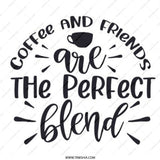 Coffee and Friends Pinback Button, Perfect Blend Button, Coffee Lover Gift, Friendship Button, Cute Coffee Pinback, Best Friend Button - Tawshia