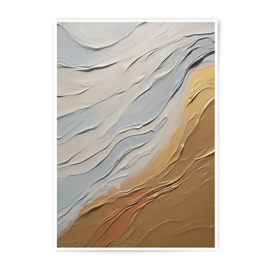 Abstract Wave Photographic Print, Neutral Tones Art, Modern Home Decor, Minimalist Wall Art, Texture Art Print, Calming Art, Coastal Art - Tawshia