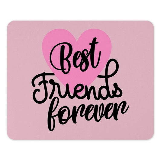 Best Friends Forever Mouse Pad, Pink Heart Mousepad, Friendship Gift, Cute Mouse Pad, Bestie Gift, Gift for Friend - Tawshia